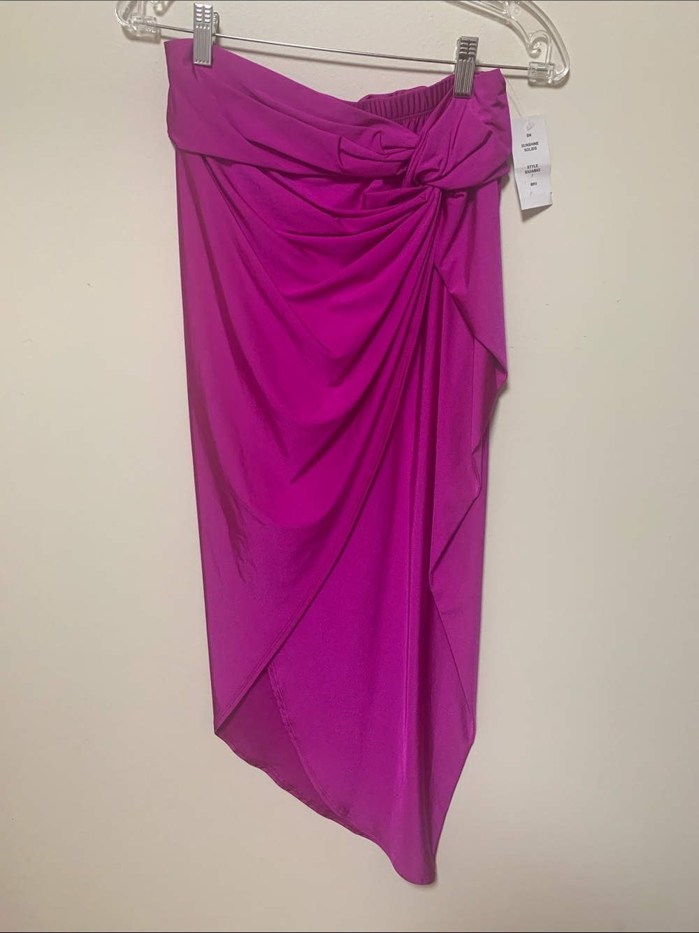 Sunshine 79 swim cover up - bright violet wrap skirt swim coverup w twist front